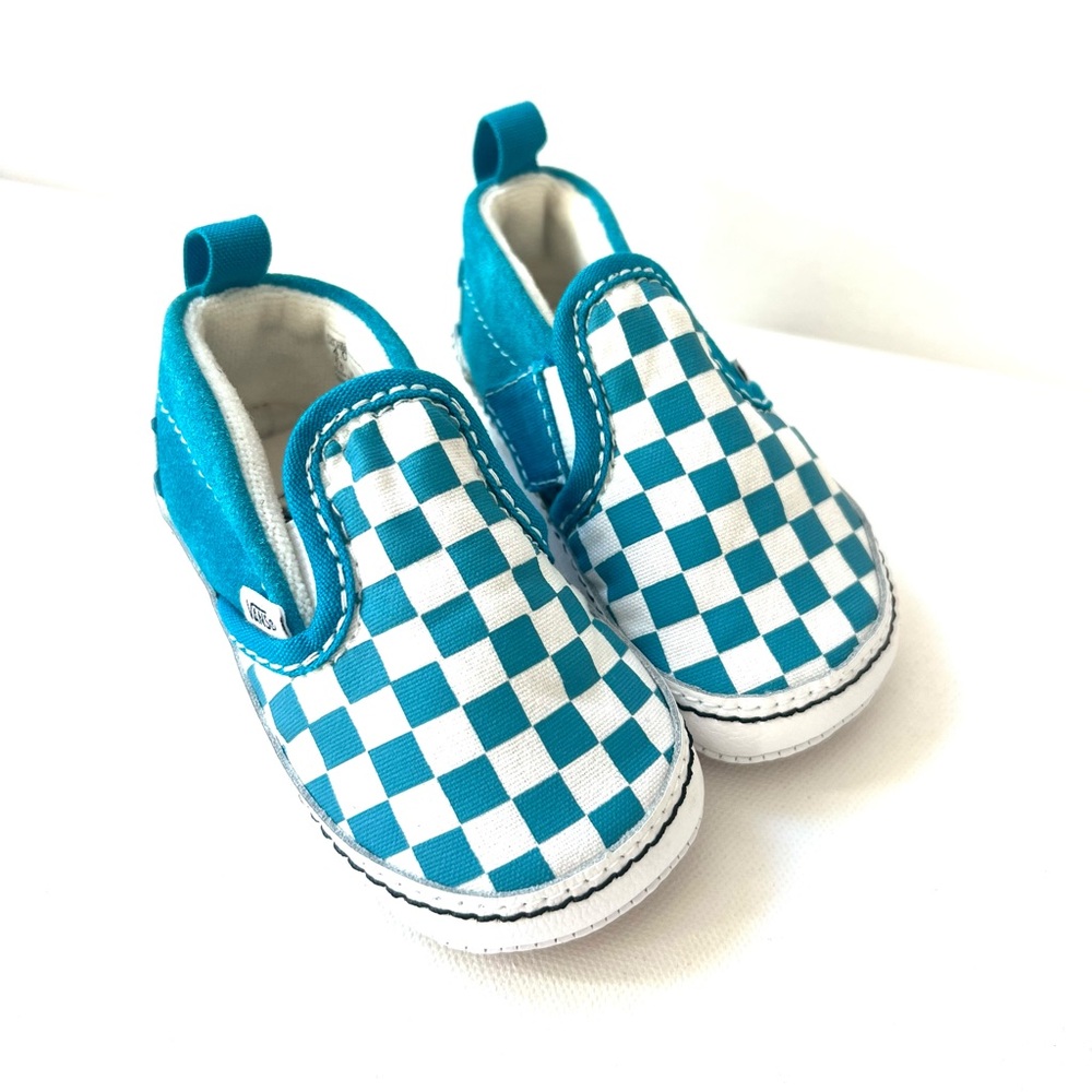 Vans Blue and White Checkerboard Baby Shoes